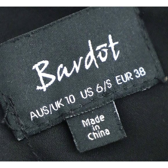 Bardot Chiffon Off the Shoulder Floral Print Top Bell Sleeves Blouse Top Size S - Picture 7 of 9